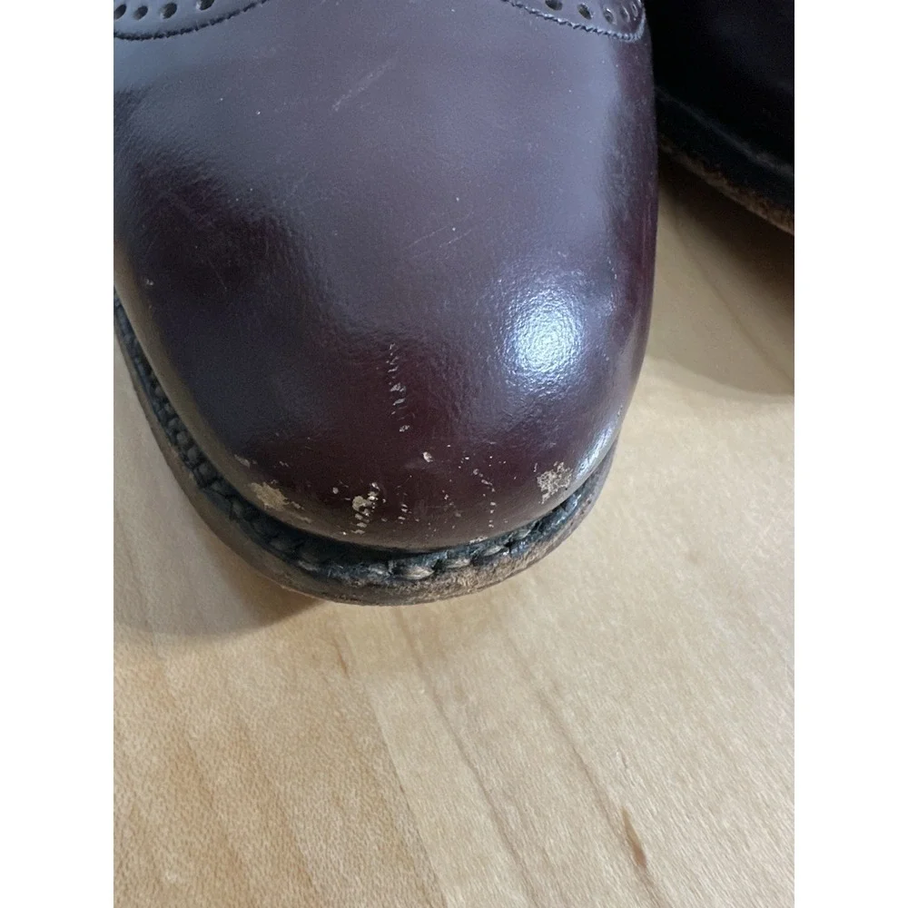 Allen Edmonds Grayson Burgundy Tassel Loafers Mens 15 B USA Made Dress Shoes